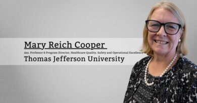 By Mary Reich Cooper, MD, JD, Associate Professor and Program Director, Healthcare Quality, Safety and Operational Excellence, Thomas Jefferson University